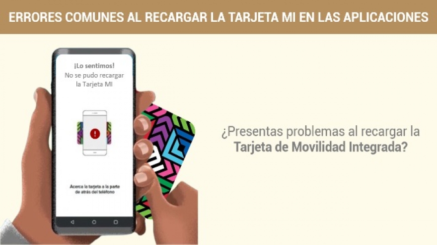 Errores al recargar la Tarjeta MI